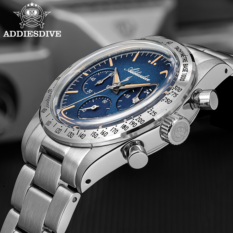 Luxury Watch Second Hand - ADDIESDIVE Новые мужские часы с хронографом,