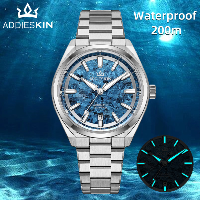 Luxury Watch Second Hand - AddiesKin K006 Синий кристаллизованный титановый циферблат