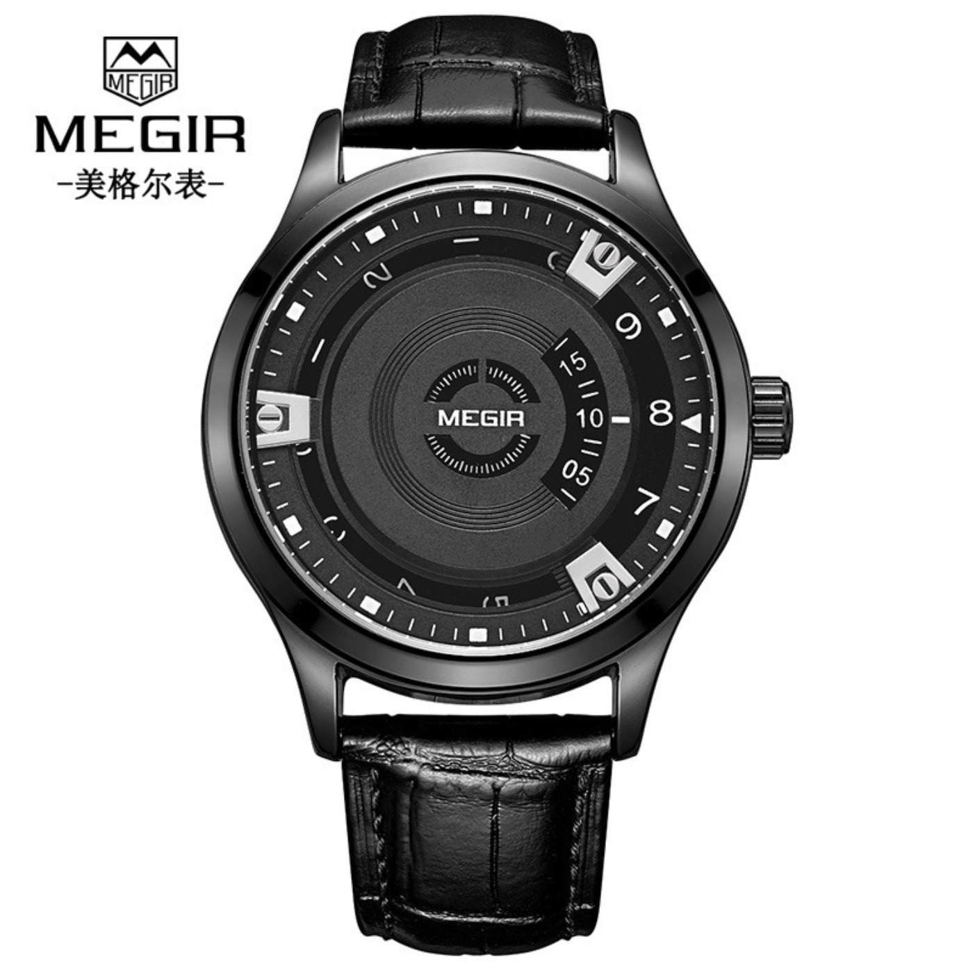 Luxury Watch Leather - Мужские часы MEGIR, роскошные спортивные часы