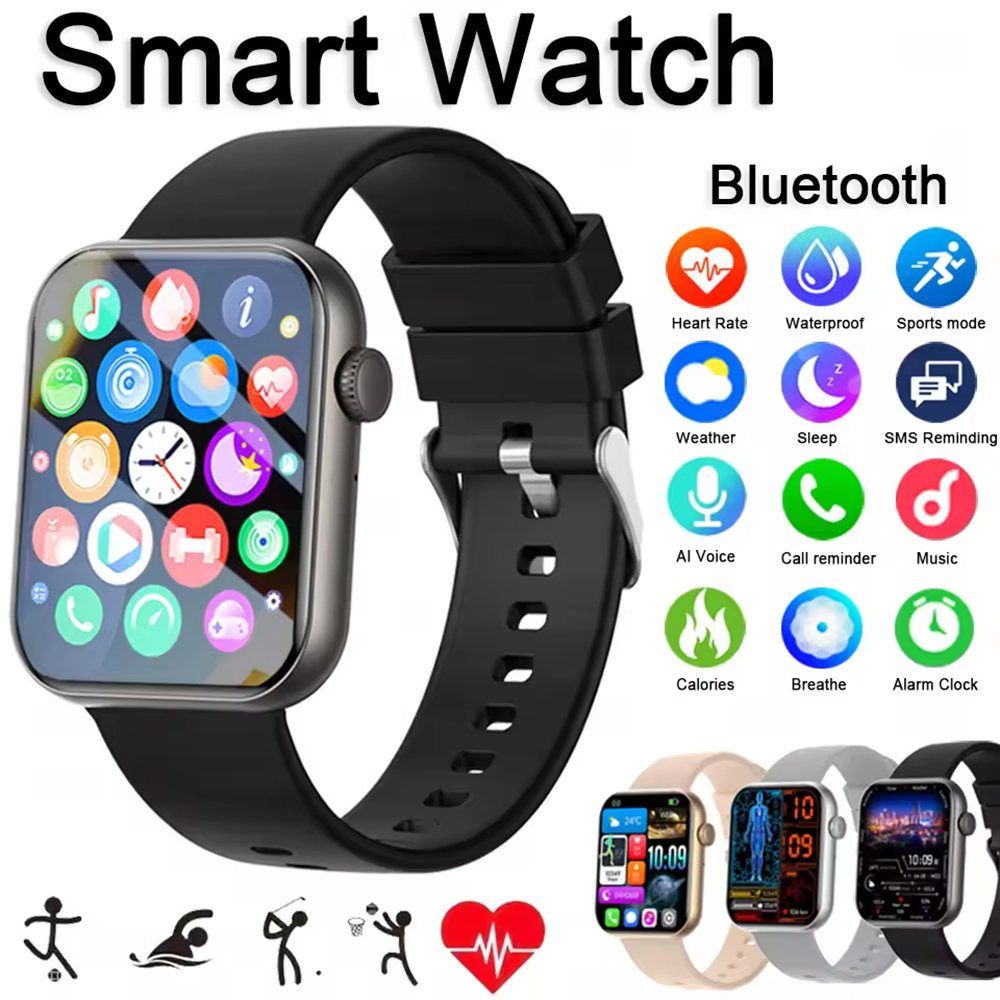 Luxury Watch La - Мужские умные часы-трекер фитнес-активности с Bluetooth-вызовами,