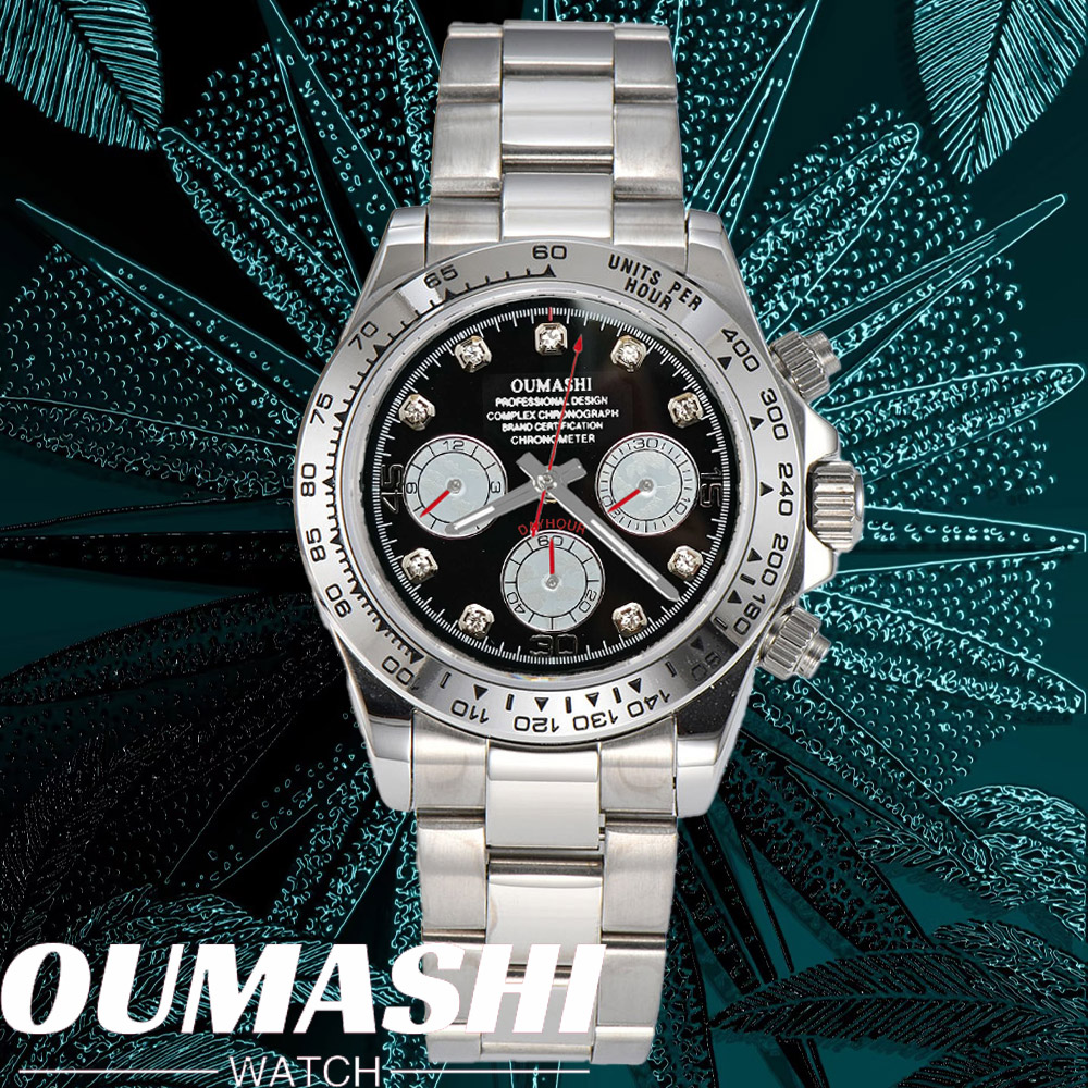 Luxury Watch Leather - Роскошные часы VK63, 39 мм, кварцевые,