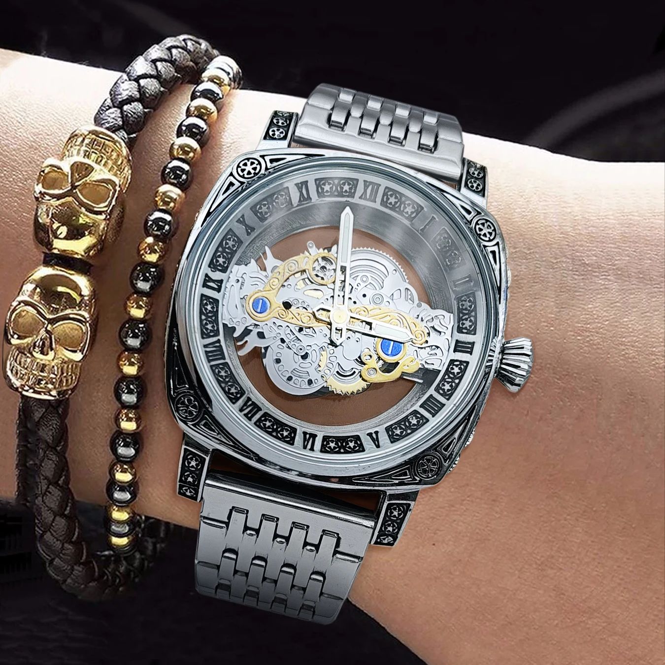 Luxury Watch Value - Мужские часы, Квадратные элитные деловые кварцевые