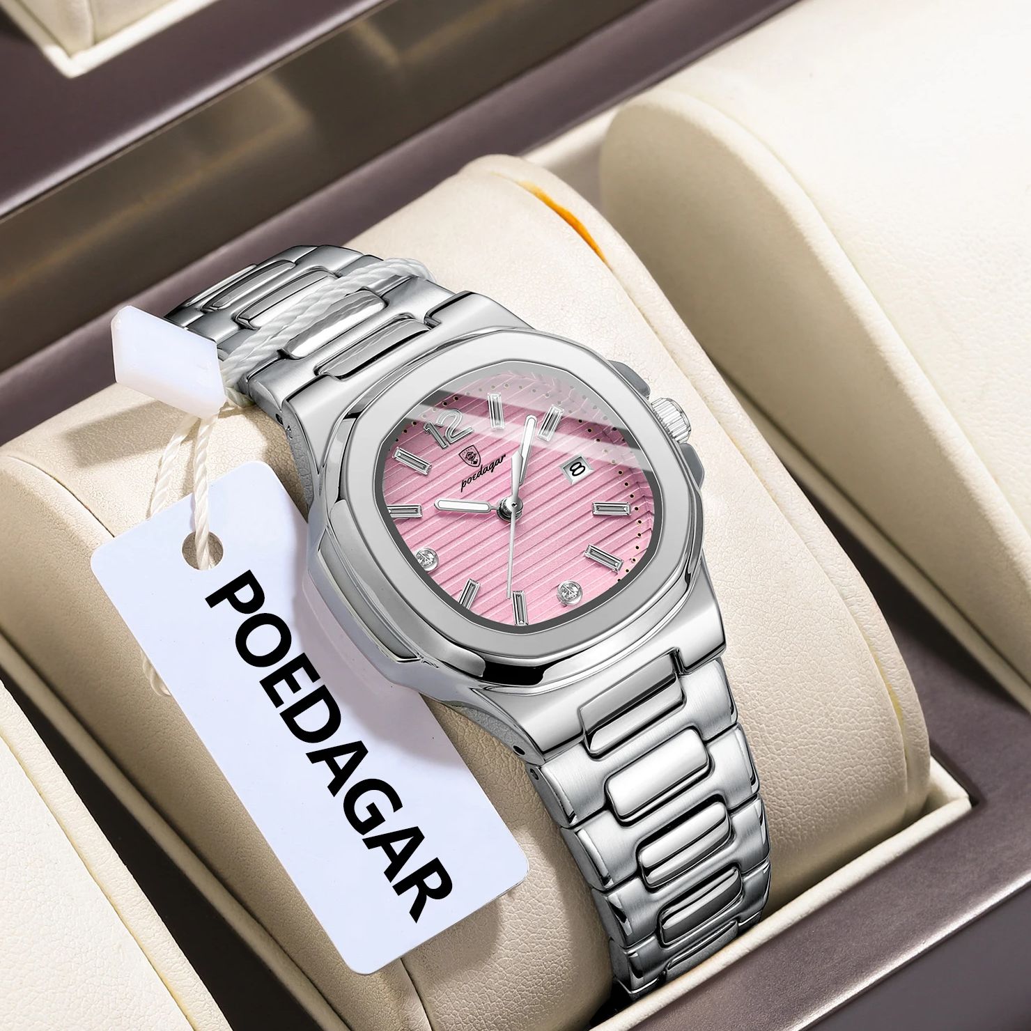 POEDAGAR квадратные модные жен – обзор и цена Ladies Luxury Watch