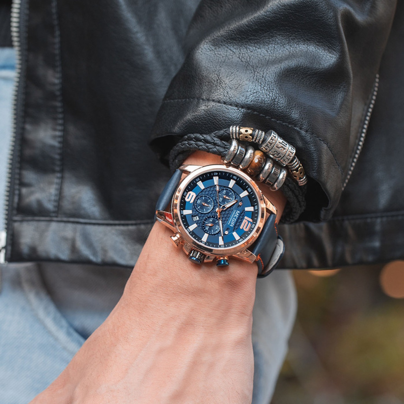 MEGIR 2020 Роскошные мужские ч – обзор и цена Luxury Watch Leather